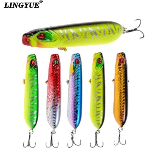 Hot 1PCS Fishing Lures 8.5cm/11.5g 5 Colors Available Popper Fishing Bait Artificial Boxed Plastic Hard Baits Crankbait Wobblers
