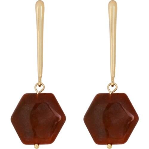 Natural Crystal Dangle Drop Earrings Fashion Natural Stone Stud Earring Jewelry for Women Gril Gift
