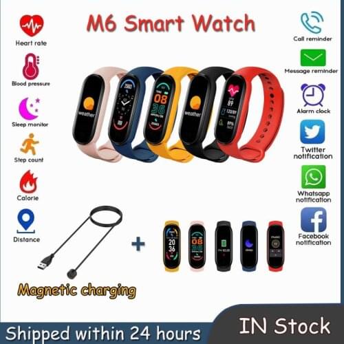 M6 Smart Watch Men Women Bluetooth Smartwatch Heart Rate Fitness Tracking Sports Bracelet For Apple Xiaomi Android Watches
