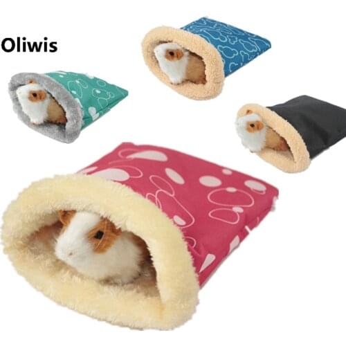 Small Animals Sleeping Bag Hamster Nest with Oxford Cover Velvet Warm Kennel Pet Nest Cushion Hamster Hedgehog Pet Bed