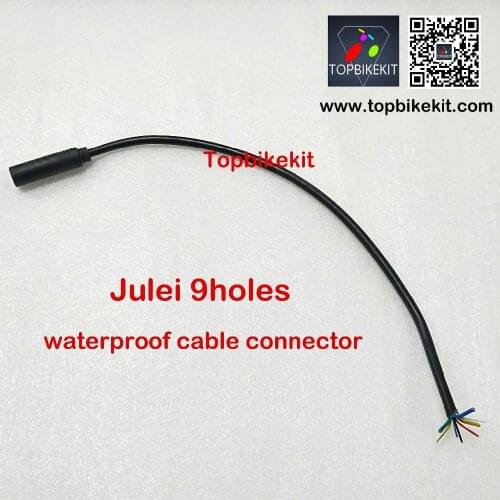 2x Ebike Julei 9holes Motor felmale Waterproof Extend Cable Connector ebike 33cm ebike motor extend cable