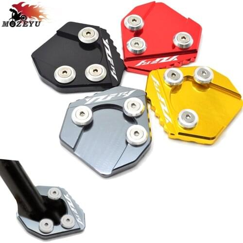 YZF-R1 Side Stand Enlarger Pad Parking Bracket Plate Support Extension For YAMAHA YZF-R1 2009 2010 2011 2012 2013 2014 2015