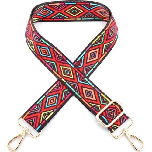 Ladies portable messenger bag leather wide shoulder bag accessories replacement adjustable length multicolor plaid handbag belts