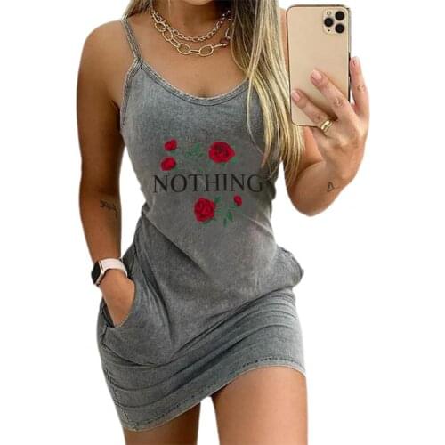 Fashion Women Summer Dress O-neck High Heel Print Pocket Sling Sexy Backless Bodycon Mini Dress vestidos платья для женщин 2021