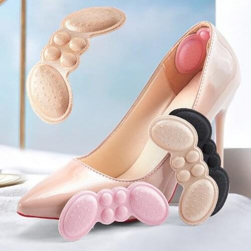 1Pair Heel Insoles Pain Relief Cushion Anti-wear Adhesive Feet Care Pads Heel Sticker Heel Liner Grips Crash Insole Patch