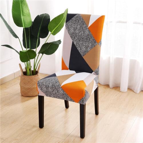 Spandex Chair Cover Elastic Dining Chair Slipcover Removable Anti-dirty Kitchen Seat Cover Stretch Chair Cover for Banquet 1pc
