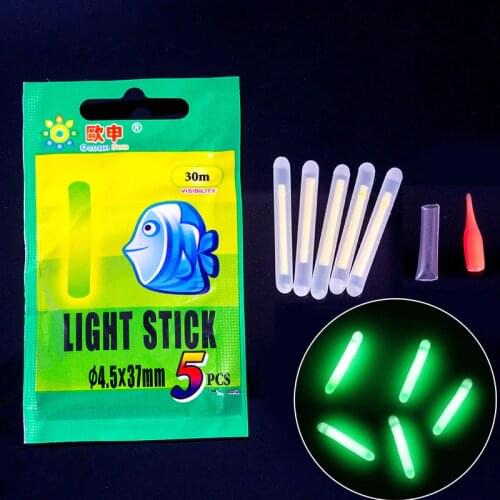 20/50Pcs 4.5*37mm Fishing Float Fluorescent Lightstick Light Night Float Rod Lights Dark Glow Stick For Fishing / Party B242