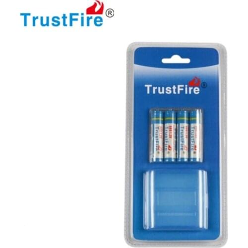 4pcs Trustfire AAA 900mAh 1.2V Rechargeable NI-MH Battery With Package Case holder for Toys, MP3, Camera led flashl+ Battery box