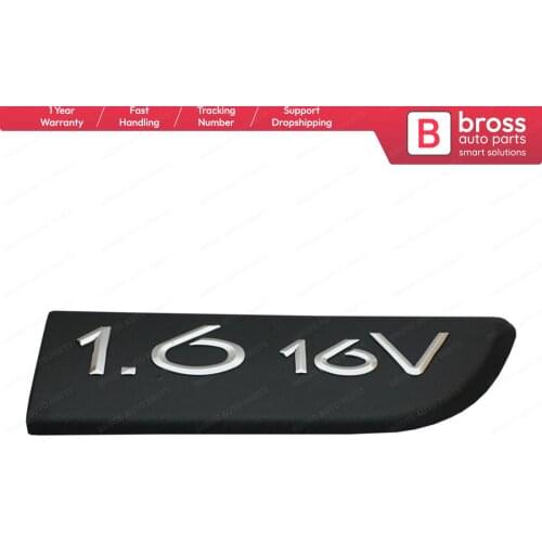 BSP565-2 Black 1.6 16V Badge Monogram Emblem 8200209130 Right Door Moulding Badge For Megane MK2 2002-2008, Scenic MK2 2003-2009