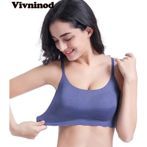 Push Up Shake Proof Fitness Tank Top Bra Removable Padded Bra For Women Seamless Sleeeping Wire Free Vest Bra Sexy Lingerie L XL