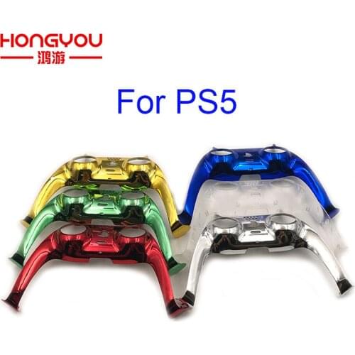 Controller Handle Front Middle Housing Shell for Sony PS5 Gamepad Decorative Strip Skin Case Cover Face-plate Replacement