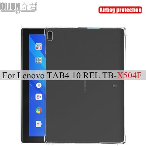 Tablet case for Lenovo TAB4 10 REL 10.1" Silicone soft shell Airbag cover Transparent protection Ebook skin TPU for TB-X504F