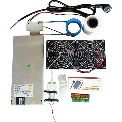 2500W ZVS Induction Heater Induction Heating PCB Board Heating Machine Melted Metal+Heating Coil+70mL rucible+Pump+Power Supply
