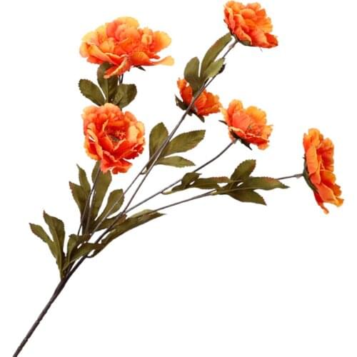 Tulip Artificial Flower Peony 6 Lotus Cranes And Peonies Tea Rose Flowers White Decor For DIY Home Garden 1 Bouquet 6 Heads