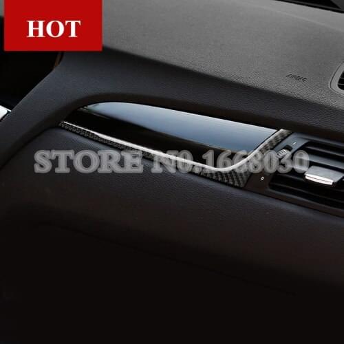 Carbon Fiber Console Glove Box Moulding Cover For BMW X3 F25 2011-2017 X4 F26 2014-2017 1pcs Car accesories interior Car Trim