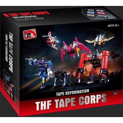 KBB Transformation THF-01P6 Six Magnetic Tape Troop G1 Laserbeak Rumble Buzzsaw Anime Action Figure Robot Toys