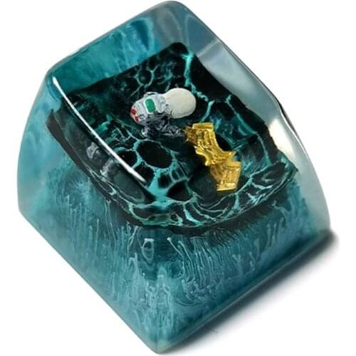 Outer Space Astronaut Collect Lunar Soil Design Keycaps For Cherry Mx Switch Mechanical Keyboard DOM SA Profile Moon Key Caps