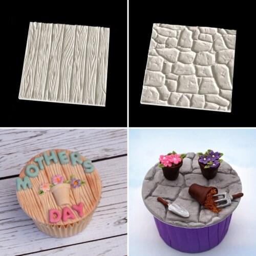 Bark Stone Shape 100% Platinum Silicone Sugarcraft Mold Fondant Cake Decorating Tools
