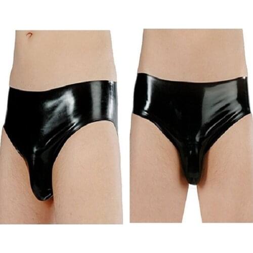 Latex shorts T sexy G-strings hip underpants natural fetish MALE with big or small ball bag bondage
