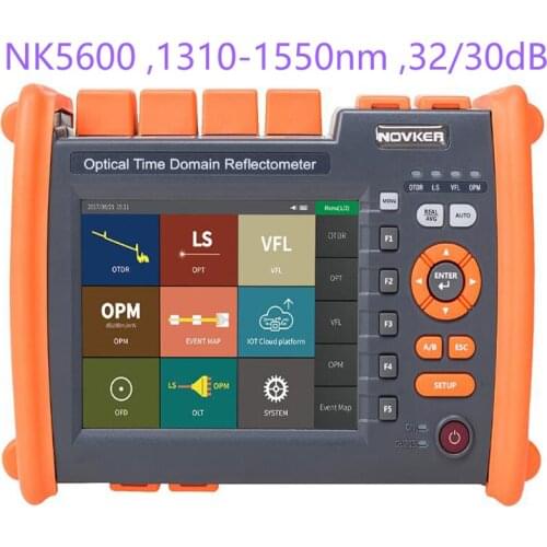 NK5600 1310 1550nm 32/30dB SM with VFL OPM Light Source Fibra Optical Fiber OTDR Optical Time Domain Reflectometer Free shipping
