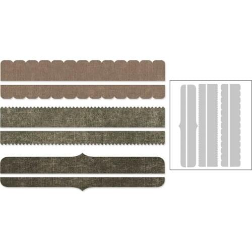 2021 New Edge Jagged Lace Metal Cutting Dies For DIY Making Paper Greeting Card Banners and Scrapbooking No Clear Stamps Sets