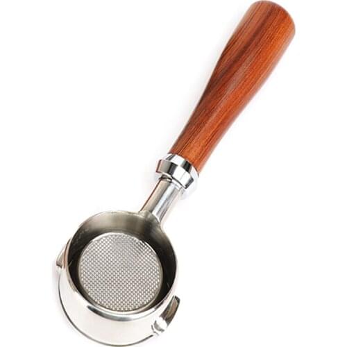 Coffee Bottomless Portafilter Coffee Machine Wood Handle Filter Coffee Accessories for Welhome KD-310/KD-510 K888