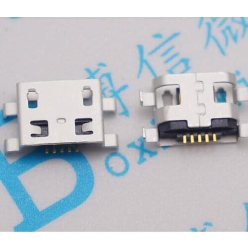 Free Shipping 100pcs Micro USB 5pin 0.8mm no side B type Flat mouth without curling side Female Connector For Mobile Phone Mini