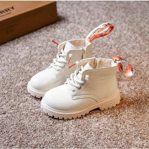 Size 26-36 Kids Anti-slippery Mid-cut Short Boots Baby Lightweight Casual Shoes Child Footwear Girls Wear-resistant Martin Boots