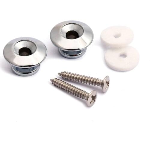 2 PCS Mushroom Head Guitar Strap Locks Straplock Buttons Guitar Strap Button with Mounting Screws For Electric Acoustic Guitar