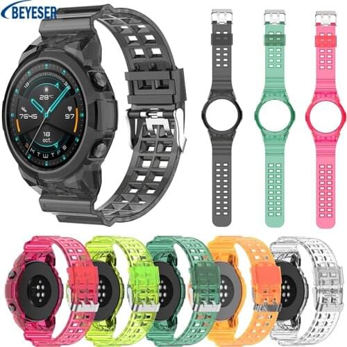 Strap For Huawei GT2 46MM Transparent Glacier Integrated Smart Watchband Replacement Bracelet for huawei GT 2 46 MM Wristband