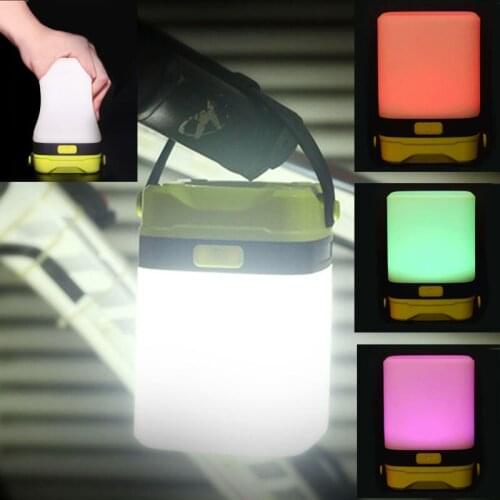 Silicone Portable Lantern LED Flashlights Camping Light Colorful Night Light For Tent Emergency Hurricane Outage Survival Tool