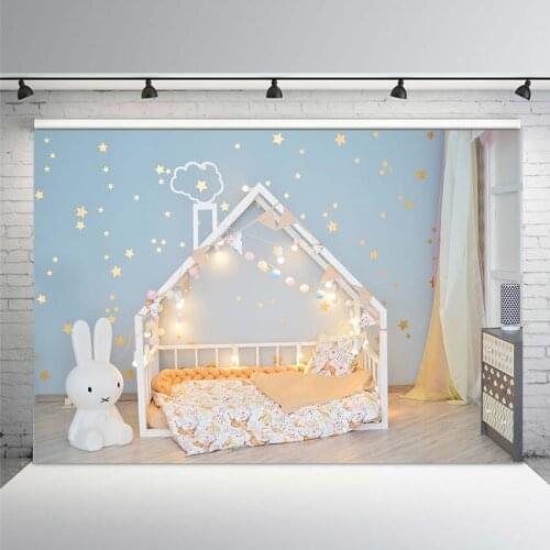 Collapsible Background For Children Decorated Bedroom Rabbit Toy Studio Vinyl Photography Backdrop
