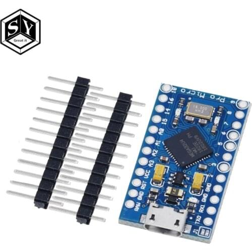 Pro Micro ATmega32U4 5V 16MHz Replace ATmega328 For Arduino Pro Mini With 2 Row Pin Header For Leonardo Mini Usb Interface Pro