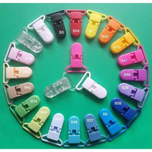 Sutoyuen 30 Pcs Plastic Pacifier Clips / Suspender Clips With Gripping Teeth For Baby Dummy Soother Holder Clip