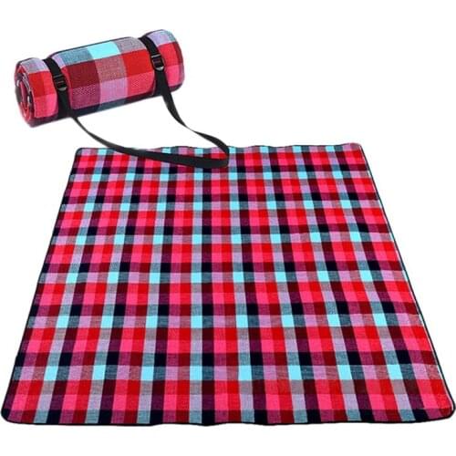 Picnic Cloth Fold Pad Soft Blanket Outdoor Folding Waterproof Blanket Camping Beach Plaid Picnic Mat 200cmX200cm
