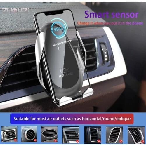 Universal Automatic QI 15W Car Wireless Charger Mobile Phone Holder For iphone 12 11 XS XR 8 Samsung Xiaomi Car Mounts Gps Stand