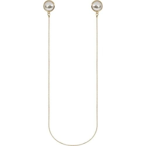 Fashion Jewelry Sweet Long Pearl Earrings Net Red Temperament Halter Integrated Earrings Womens Statement Elegant Earrings