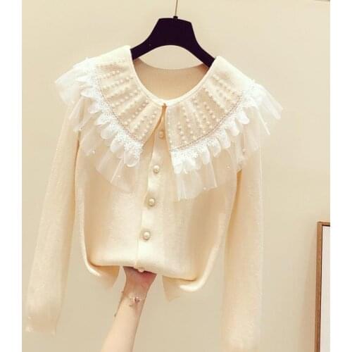 Women 2021 New Autumn Winters Solid Color Sweater Jacket Female Single Breasted Cardigan Coats Ladies Loose Warm Outwears D374