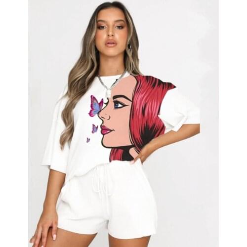 2021 Casual Outfits Two Piece Set Summer Clothes For Women Tracksuit Plus Size Top Biker Shorts Sweat Suits Matching Sets