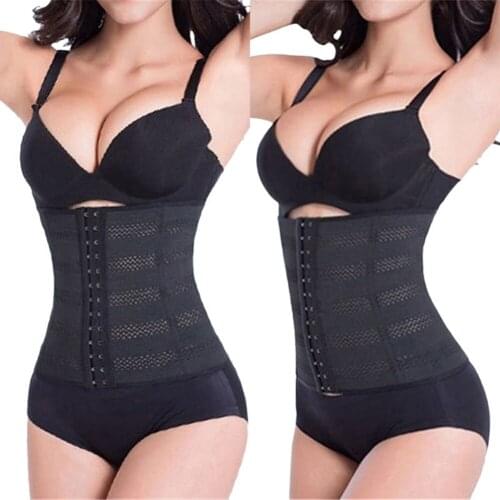 Women Body Shaper Latex Rubber Waist Trainer Cincher Underbust Shapewear