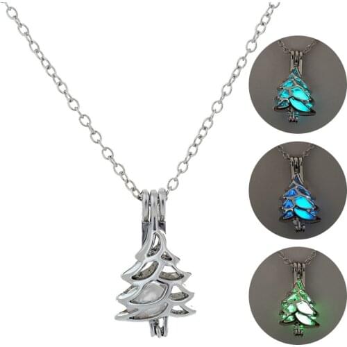 Women Necklace Jewelry Gothic Retro Fashion Retro Aesthetic Accessories Glowing At Night Morocco Cuban Wholesale Christmas Tree