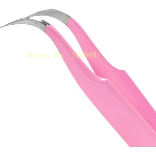 10pcs/lot Vetus Pink Tweezsers Beauty Tools Planting Grafted Eyelashes Stainless Steel Tweezers Pink Series