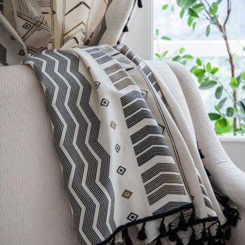 150x240cm Window Curtain Tassel Bedroom Drap Sheer Screening Valances Home Decor Hotel Striped Europe Style Rod Pocket Curtain