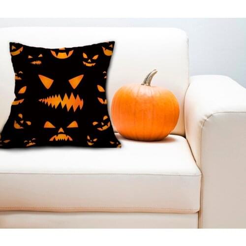 2020 Happy Halloween Decoration Pillow Case Cotton Cushion Cover Halloween Home DecorSofa Bed DecorThrow Cushion Cover FN60