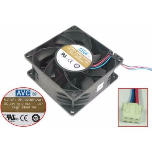 AVC 2B09238B24H -057 DC 24V 0.75A 92x92x38mm Server Cooling Fan