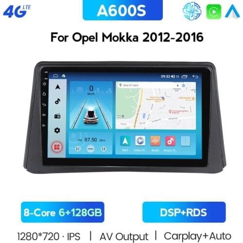 RDS Car Radio For Opel Mokka 2012 - 2016 Multimedia Player 2Din Android 10 6G 128G ROM Auto GPS Navigation 4G Wifi Audio Stereo