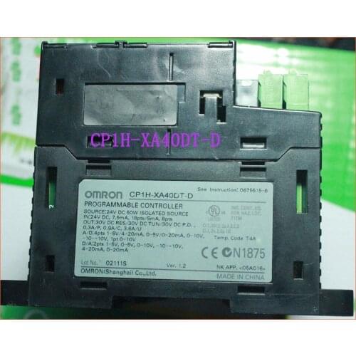 Used Original CP1H-XA40DT-D CP1H PLC Controller CPU for Omron Sysmac 40 I/O Transistor 220V Encoder Pulse Counter Tested XA40DT