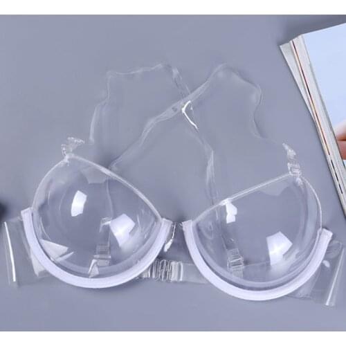 Sexy Women 3/4 Cup Transparent Clear Push Up Bra Ultra-thin Strap Invisible Bras Underwear S55