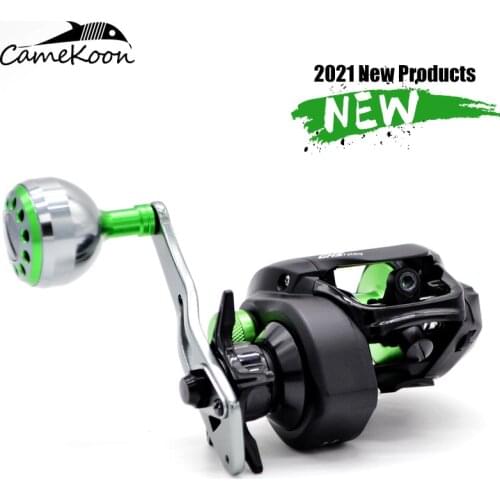 CAMEKOON GHS105 series Baitcaster Reel Powerful & Durable 7.3:1 Saltwater Fishing Casting Reels Green Single rocker fish wheel