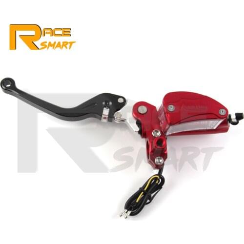 CNC Motorcycle 22mm Lever Handlebar Hydraulic Clultch Brake Master Cylinder Reservior Set For Dirt Street Scooter ATV Race Bike